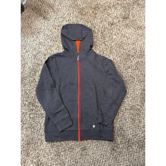 Xersion Grey Orange Full Zip Sweater Hoodie Boys Size 14/16 - Picture 1 of 3